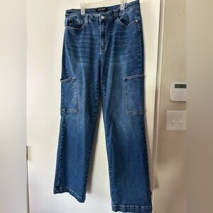 Judy Blue wide leg cargo jeans 13/31